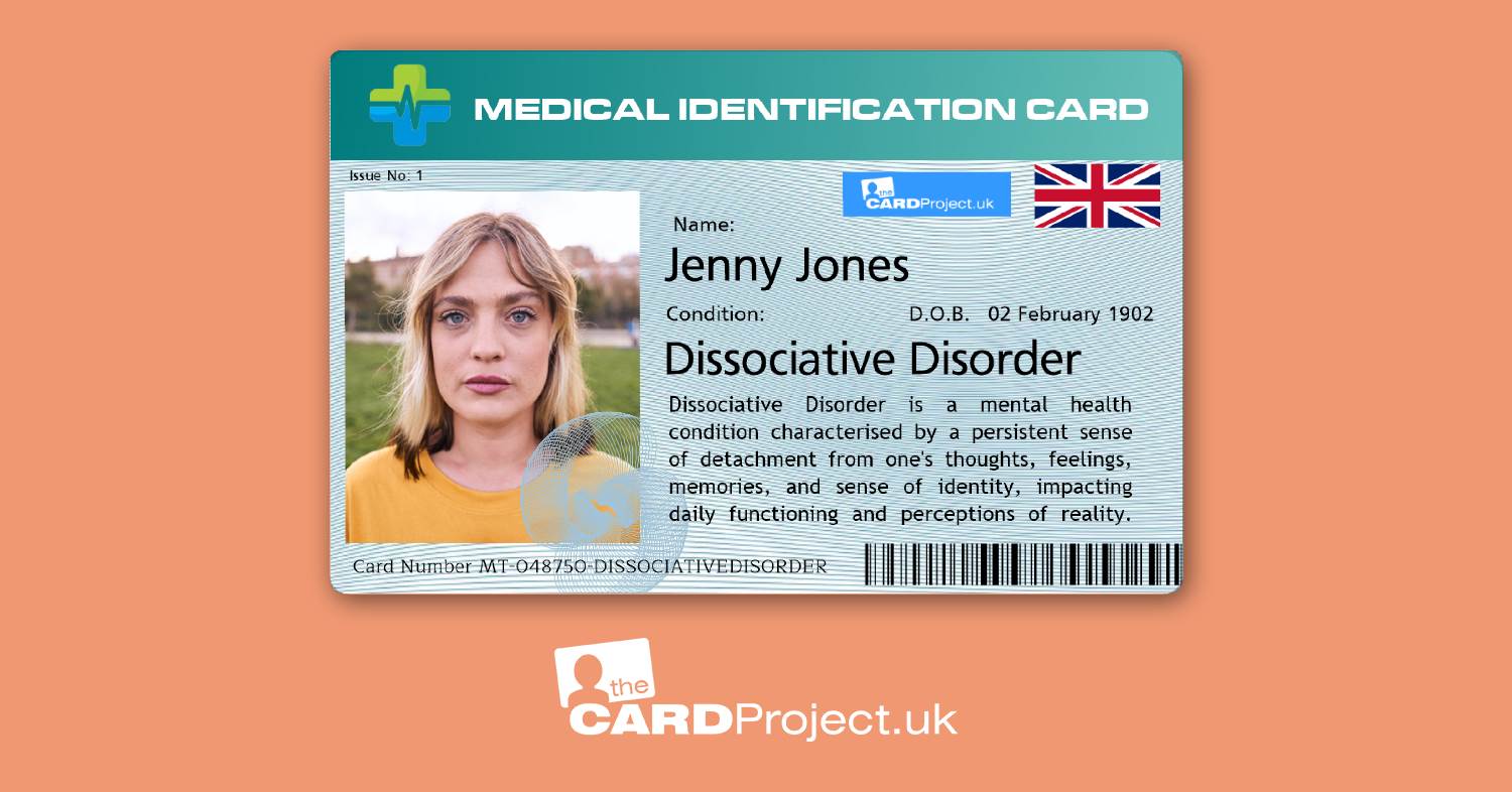 Premium Dissociative Disorder Medical ID Card
